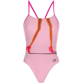 Pink legs for days - Y Back Swimsuit