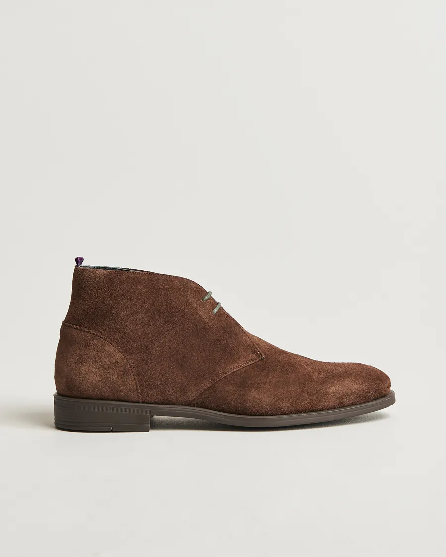 PS Paul Smith Drummond Suede Chukka Boot Dark Brown