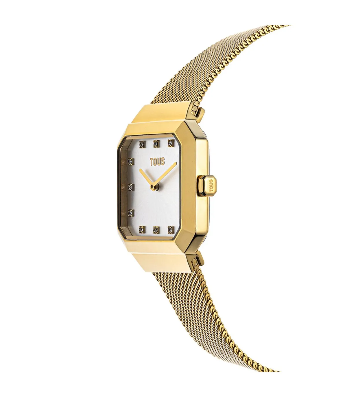 Reloj Tous Karat Squared analógico mujer con brazalete de acero IP dorado - 300358062