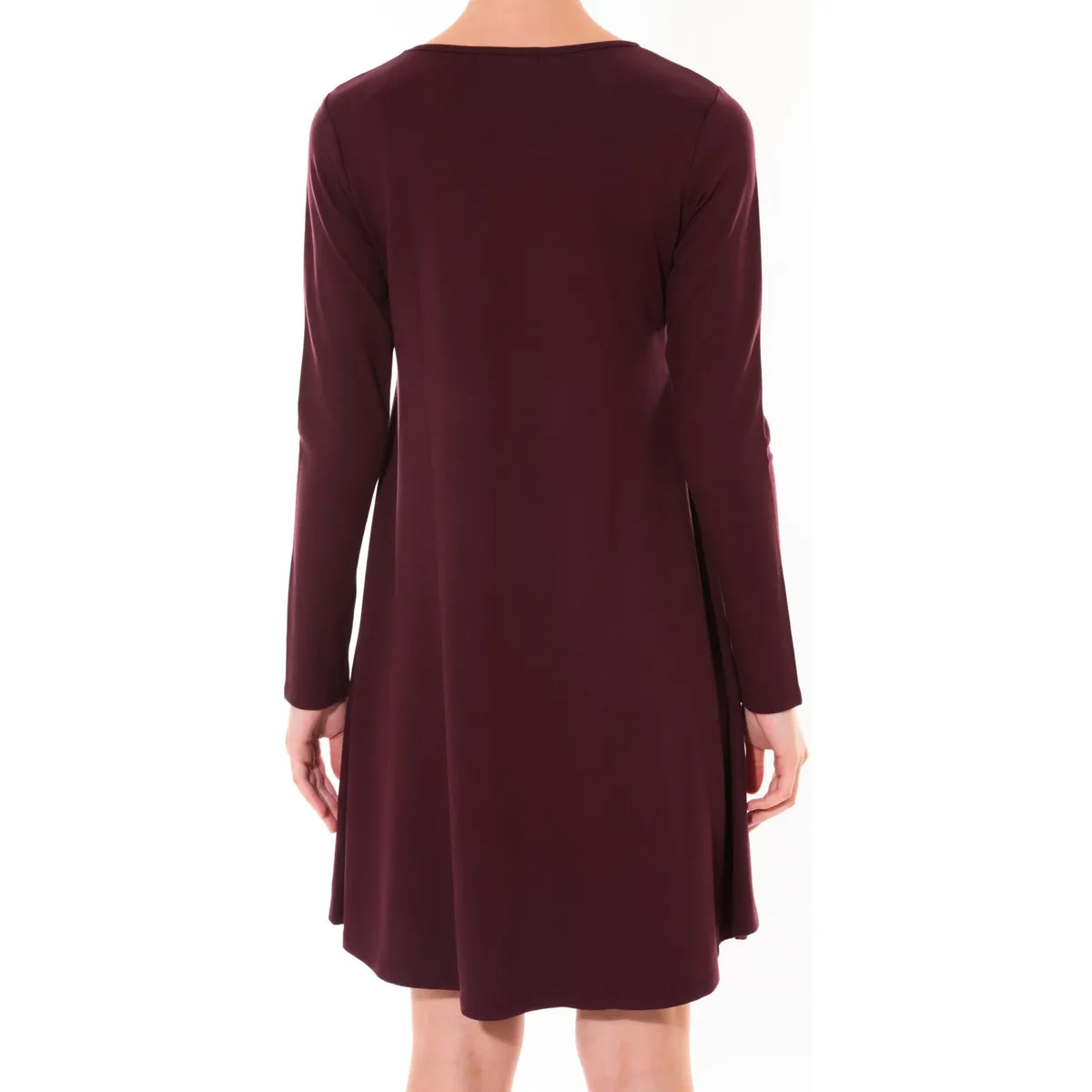 Robe   Col Rond Bordeaux 16202