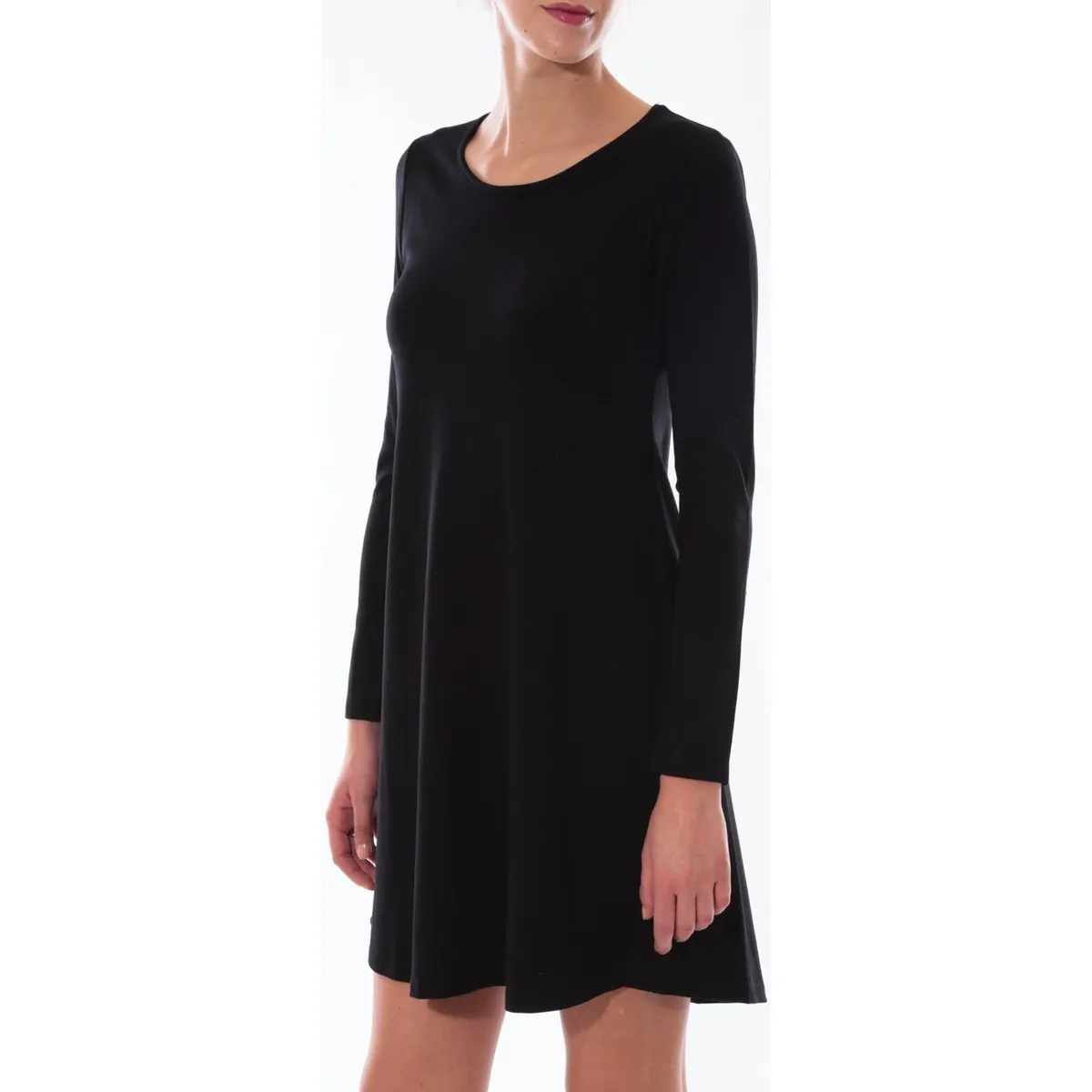 Robe  Col Rond Noir 16202