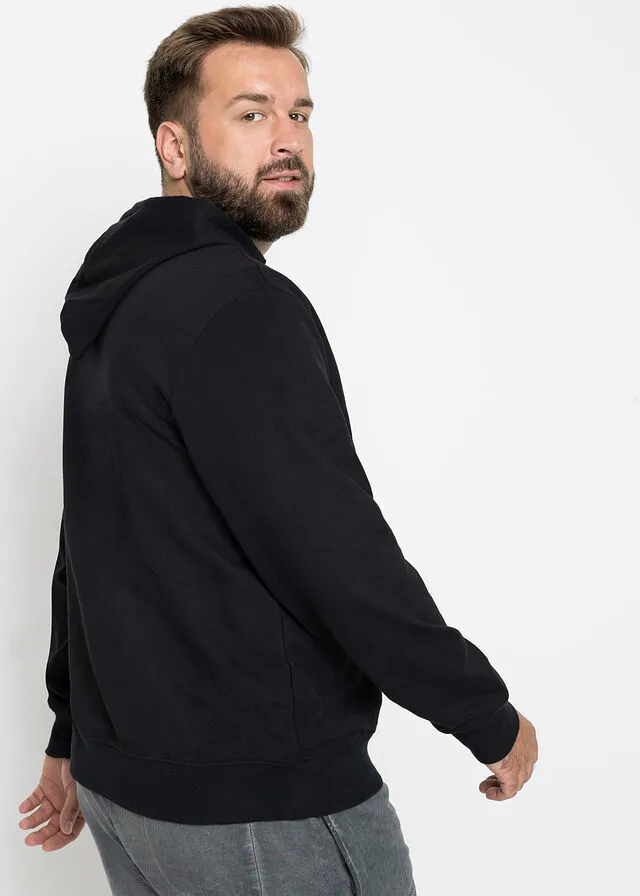 Sudadera con capucha Negro estampado