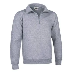 Sudadera con cremallera corta y cuello subido