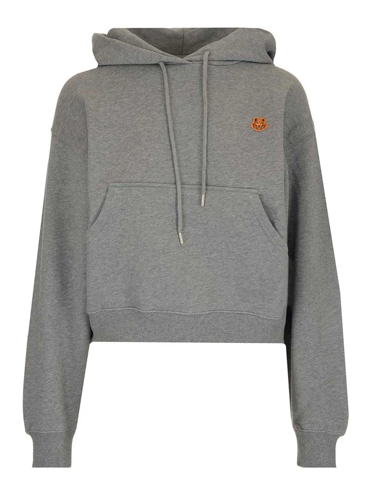 Sudadera de mujer con capucha Kenzo boxy Tiger Crest gris