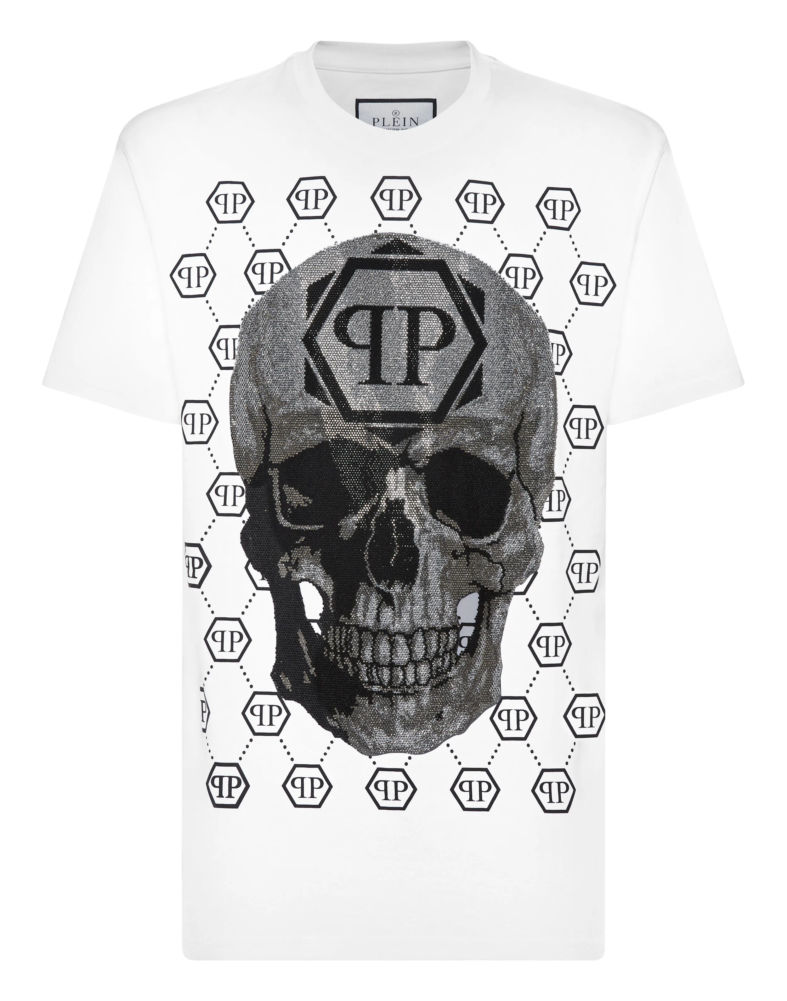 TSHIRT ROUND NECK SS SKULL STRASS