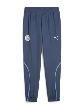 Tapered Pantalón deportivo 'MCFC Prematch' PUMA en Zafiro, Azul Cielo