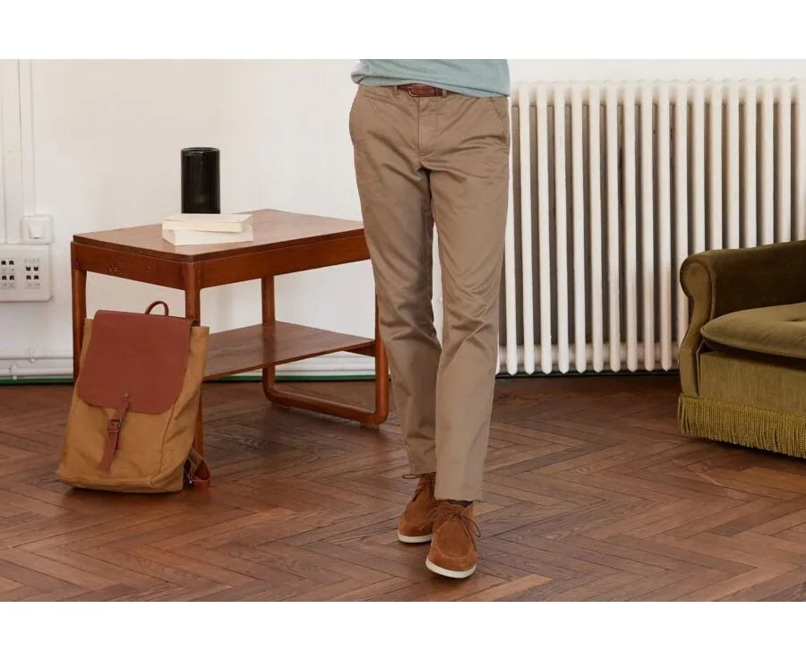 TAUPE CLAIR CHINO TROUSERS FOR MEN  NIGEL II