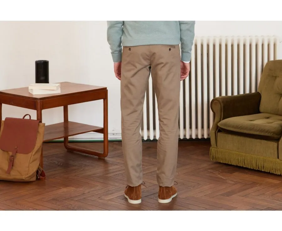 TAUPE CLAIR CHINO TROUSERS FOR MEN  NIGEL II