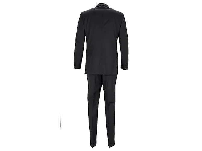 Traje Ermenegildo Zegna de tres piezas en lana negra Negro 