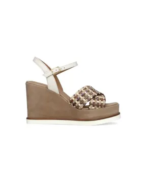 Tres Jolie - 2150/VALE RAFFIA MULTICASTORO - Sandalia con suede