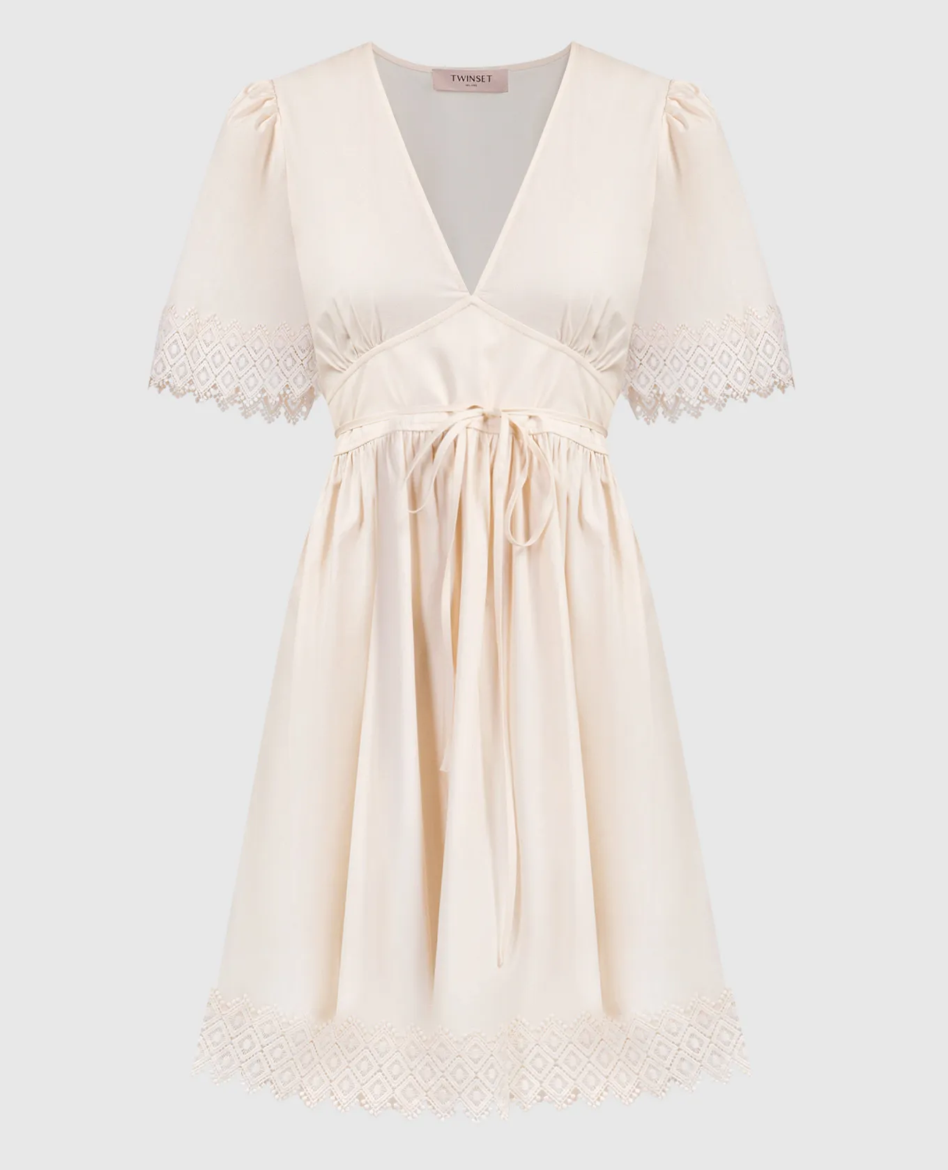 Twinset Beige dress with lace