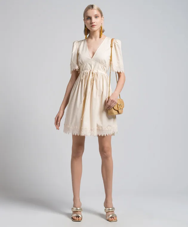 Twinset Beige dress with lace