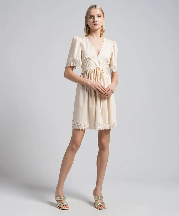 Twinset Beige dress with lace