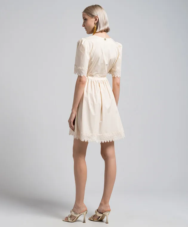 Twinset Beige dress with lace