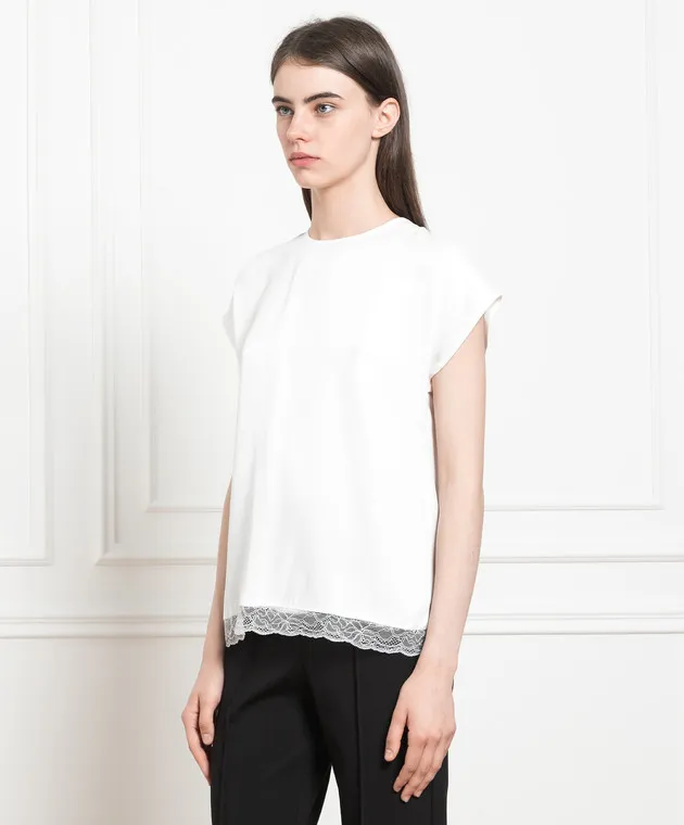 Twinset White blouse with lace