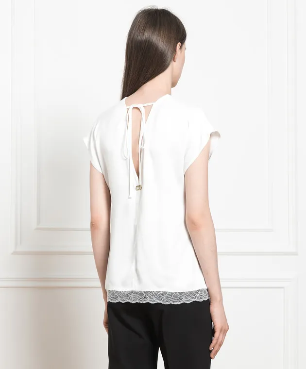 Twinset White blouse with lace