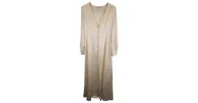 Vestido Julianna V-neck de Temperley London en seda satinada blanca Blanco Crudo 