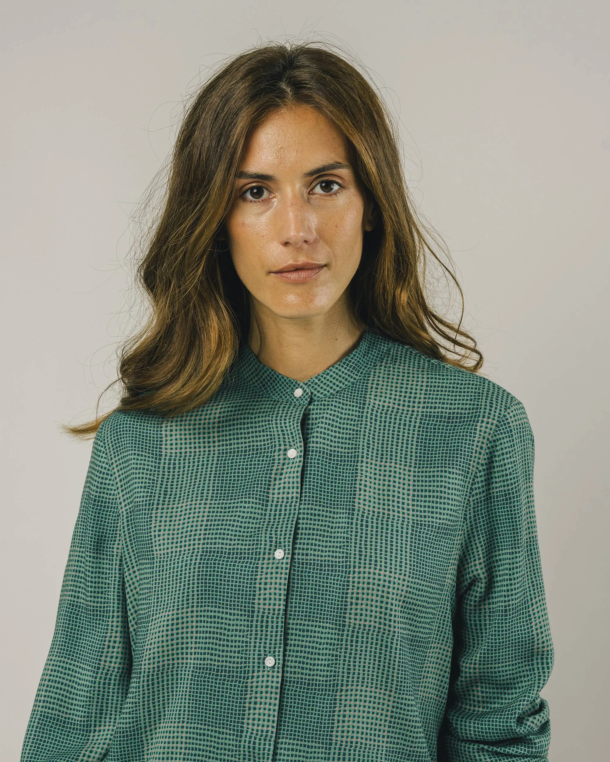 Vichy Blouse Green