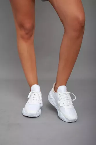 Zapatillas De Dama Moda Urbana Livianas Blanco Art-pumi