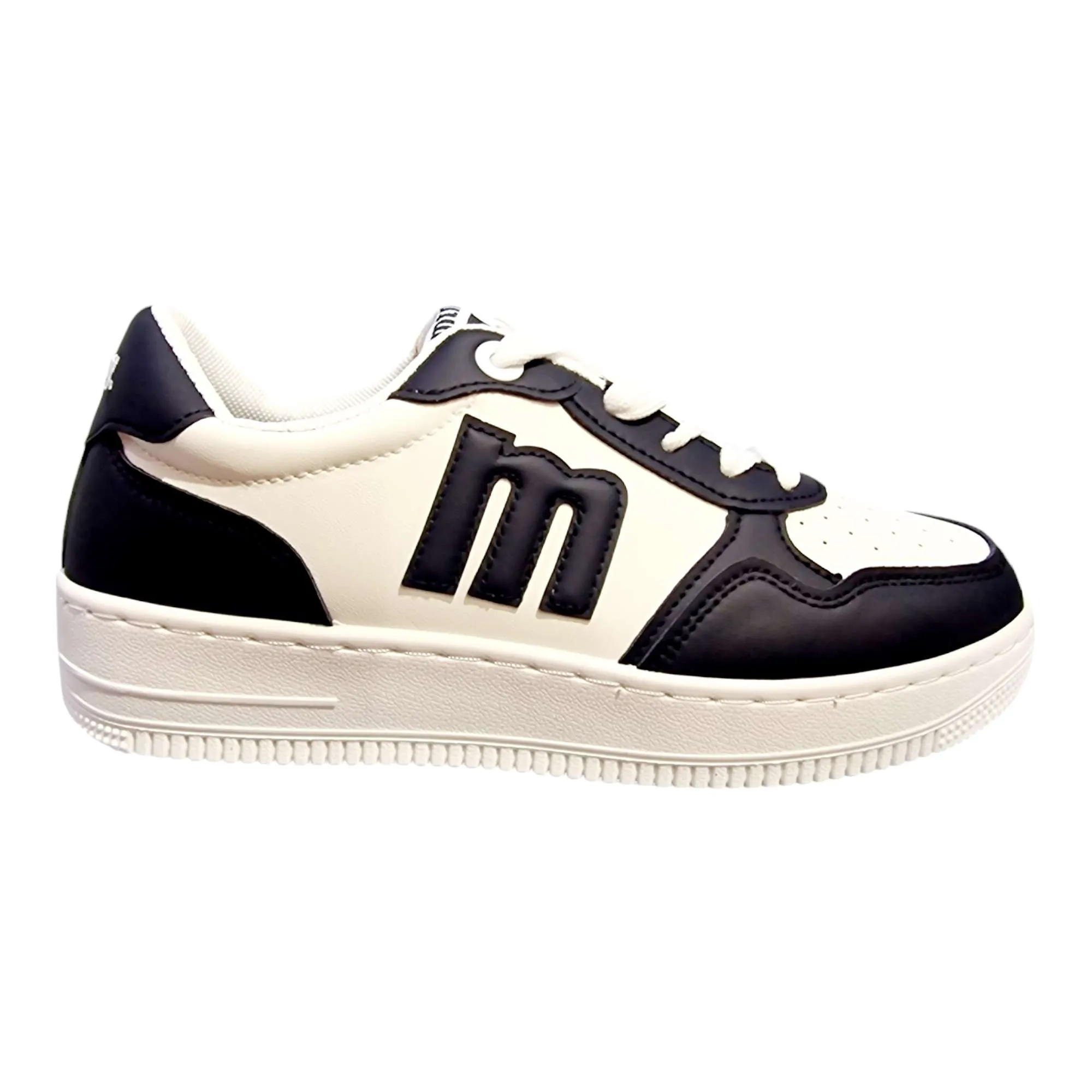 ZAPATILLAS MUSTANG MUJER SUELA CASCO BLANCA Y NEGRA NEGRO