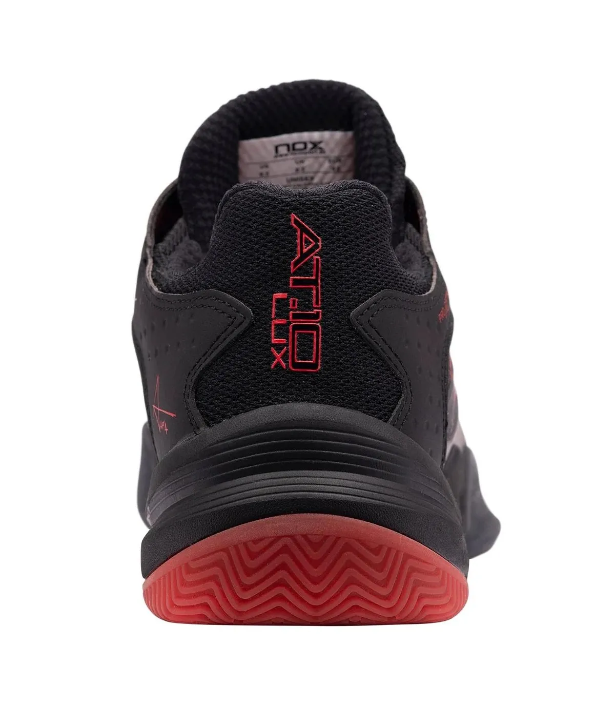 Zapatillas Nox de padel AT10 Lux Negro Rojo