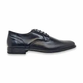 Zapatos Derby Hombre Piel Talla Grande Piso Goma 14033 Negro, de DJ Santa