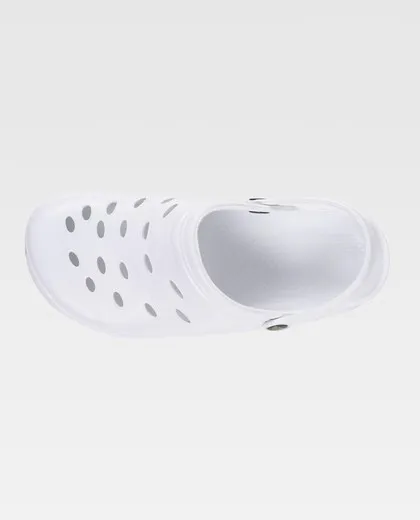 Zueco EVA unisex Ultraligero, ergonómico Anatómico, con cámara ortopédica, suave para los pies Blanco